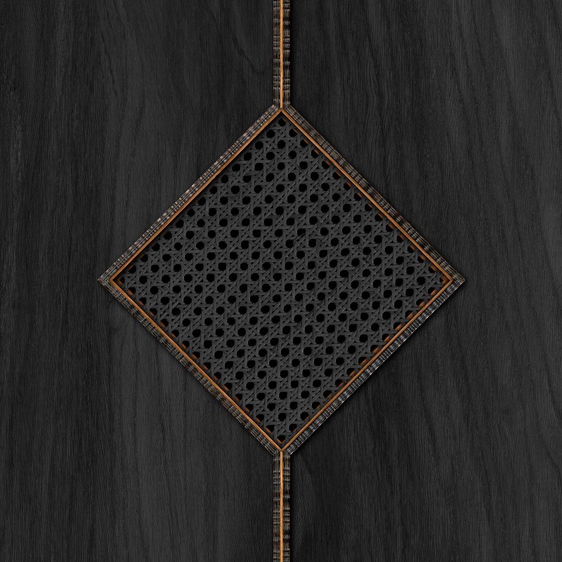 NLXL | European wallpaper | MRV-19 Black Diamond Cane Webbing